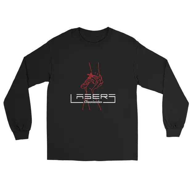 LASERS Longsleeve Front Rot Weiß auf Schwarz