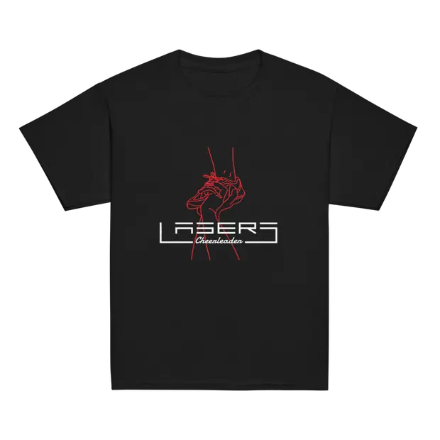 LASERS Shirt Kids beidseitig bedruckt Rot Weiß auf Schwarz