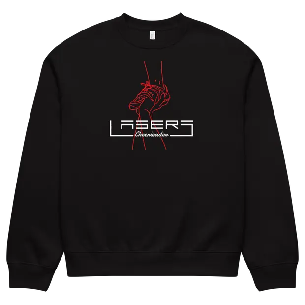 LASERS Sweater Front Rot Weiß auf Schwarz